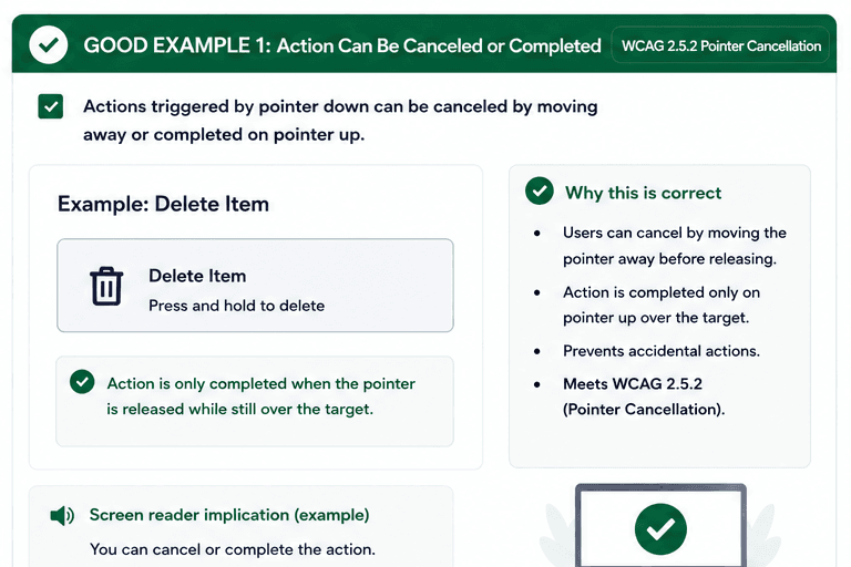 Delete item control that can be canceled by moving away before releasing or completed on pointer up.